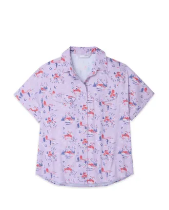 Stio | Womens Shifter Shirt Short Sleeve, Size Extra Small in Lavender Haze Ride WY