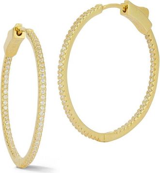 Glaze Jewelry 14K Over Silver Cz Earrings