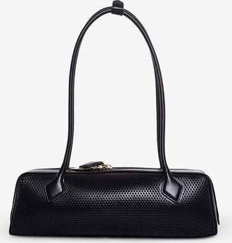 Alaia Schultertasche aus perforiertem Leder Fishnet Teckel Medium