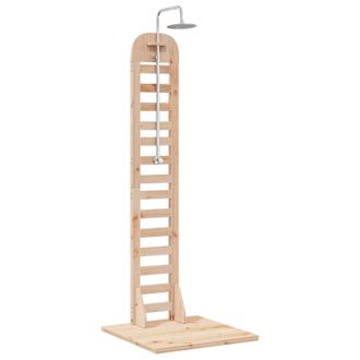 vidaXL Ducha Exterior 223 Cm Madera Maciza De Pino Y Acero Inoxidable Vidaxl