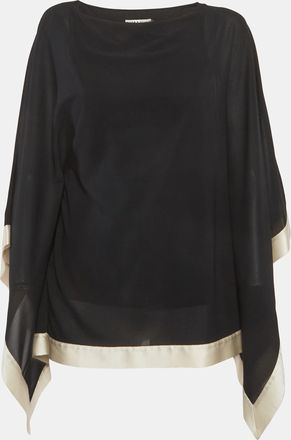 Alice & Olivia Alice + Olivia Black Silk Kaftan Top