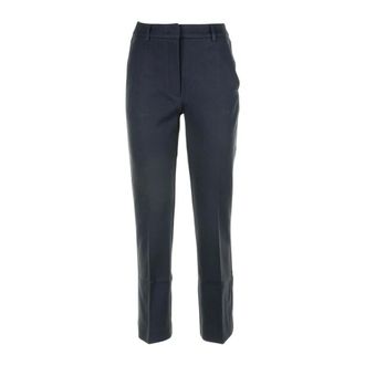 Max Mara Straight Broeken - Dames - Straight fit broeken - Blauw - L - Broeken