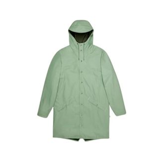 Rains Long Jacket Haze - Dames - Regenjassen - Groen - M - Polyester - Jassen