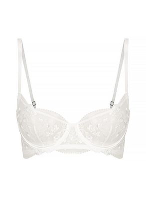 Kat The Label Womens Entice Balconette Lace Bra In White