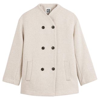 La Redoute Collections Geruite halflange jas, volop winter