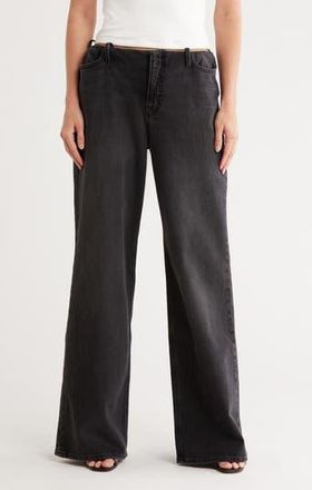 Good American Wide Leg Pull-On Jeans in Black at Nordstrom Rack, Size X-Large