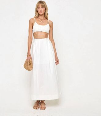L*Space Keeper Maxi Skirt In White
