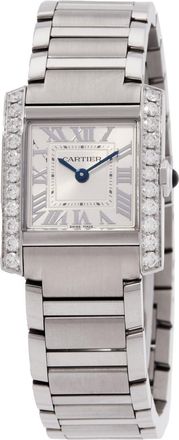 Cartier Pre-owned Cartier Tank Francaise Diamond Silver-tone Dial Ladies Watch W4TA0020