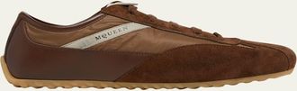 Alexander McQueen Mens Boxe Mixed Media Low-Top Sneakers