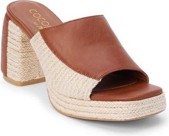 Matisse Footwear Beaufort Colorblock Mixed Media Sandal in Cognac at Nordstrom, Size 11