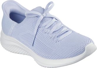 Skechers Womens Ultra Flex 3.0 Elevated Motion Sneaker, Light Blue Knit/Trim, 7.5 UK