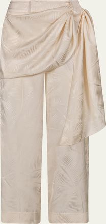 Johanna Ortiz Calma Straight-Leg Sarong Pants