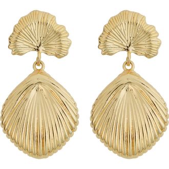 Panacea Seashell Drop Earrings in Gold at Nordstrom