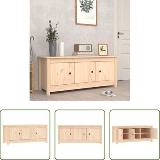 vidaXL vidaXL Scarpiera in pino - Scarpiera 110x38x45,5 cm in Legno Massello di Pino