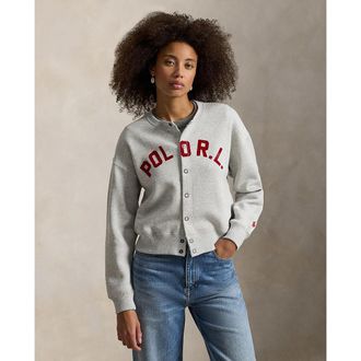 Ralph Lauren Sweater met drukknoopsluiting en logo