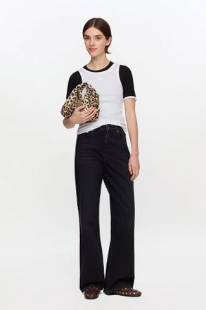 Ganni Black Izey Jeans in Rigid Denim - Size 24W/33L Organic Cotton