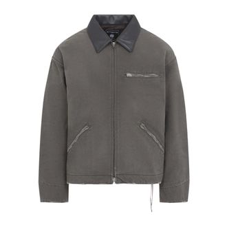 MASTERMIND WORLD Giacca da lavoro stone washed - - Jackets - Uomo - Marrone - M