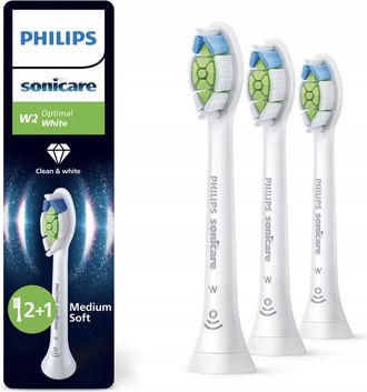 Philips Cabezales De Cepillo De Dientes Philips Sonicare W2 Optimal White, 3 Unidades, Color Blanco