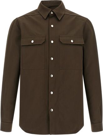 Rick Owens Brown Outershirt Shirt