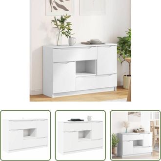 vidaXL Credenza con cassetto - Credenza con cassetto Bianco 100 x 30 x 65,6 Legno multistrato