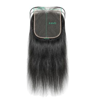 OEM Cierre De Encaje De Cabello Humano, Densidad Del 150%, Opciones De Color Natural, Cierre De Encaje 6x6, Cabello Remy, 14 Pulgadas