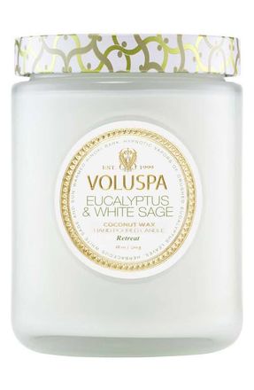 Voluspa Eucalyptus & White Sage Large Jar Candle at Nordstrom