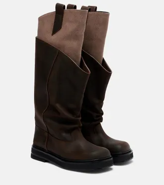 The Attico Robin Passeggiata leather combat boots