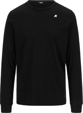 K-Way Stijlvolle Breigoed Collectie - Heren - Longsleeves - Zwart - 2XL - Katoen - Tops