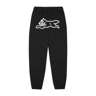 Icecream Icecream, Broeken, Heren, Zwart, S, Katoen, Running Dog Trainingsbroeken met Logo Patch