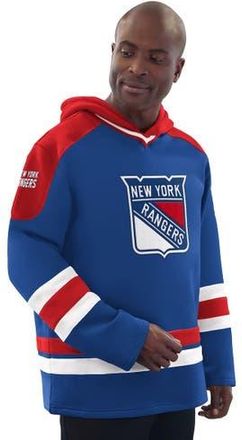 Starter Mens Starter Blue/Red New York Rangers Hockey Pullover Hoodie at Nordstrom, Size Xx-Large
