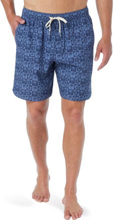 Fair Harbor The Anchor Swim Trunks in Navy Hibiscus at Nordstrom, Size Xx-Large
