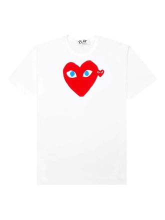 Comme Des Gar&ccedil;ons heart-print T-shirt - men - Cotton - M - White