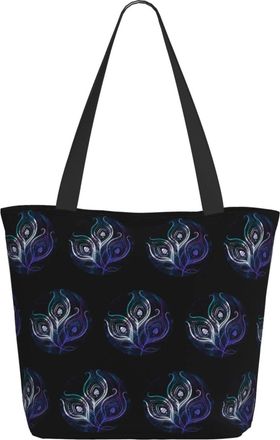 AOOEDM Abstract-Peacock-Feathers Ladies Shopping Bag 13x11x7in.The Perfect ValentineS Day Gift.It Is The Best ValentineS Day Gift For Mom, Daughter, Wife,Etc