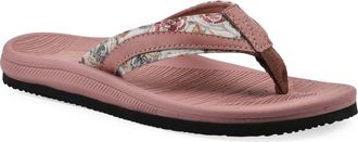 White Mountain Bays Flip Flop Sandal in Blush Floral Print at Nordstrom Rack, Size 11
