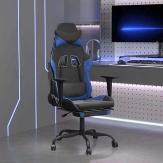 vidaXL Furniture Limited - Silla Gaming De Masaje Y Reposapi&eacute;s Cuero