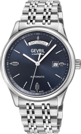 Gevril Group Mens Excelsior 316L Stainless Steel Case, Blue Dial, Bracelet Watch. - One Size