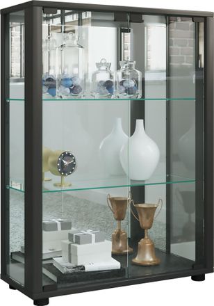 ebuy24 Ebuy24 - Vitrina De Vidrio Vcm De Pie Vitrina De Vidrio Con Vidrio De Seguridad Esg Dimensiones Aprox. Al. 80 X An. 60 X P. 25 Cm Soporte Vitrina Vidr