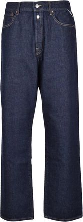 Replay Blue Cotton Straight Jeans