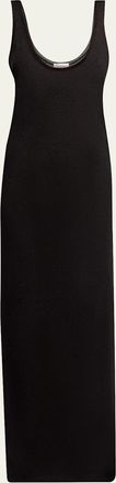 Saint Laurent Maxi Scoop-Neck Tank Dress