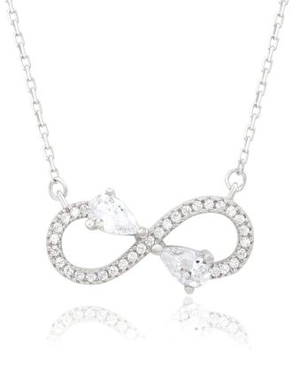 Suzy Levian Suzy Levian Silver Cz Infinity Necklace