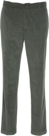 BRIGLIA 1949 Olive Corduroy Trousers With Classic Cut And Tailored Fit