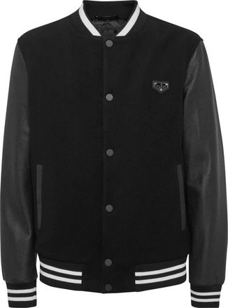 Philipp Plein Bomber Skull - Heren - Bomber jackets - Zwart - M - Wol - Jassen