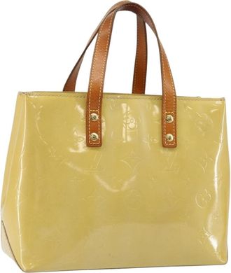 Louis Vuitton Reade Handbag Monogram Vernis Beige Patent_Leather Bag (Pre-Owned)