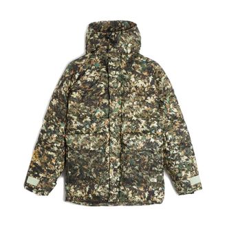 The North Face Winter Jackets, male, Multicolor, M, Camouflage Down Jacket with Hood