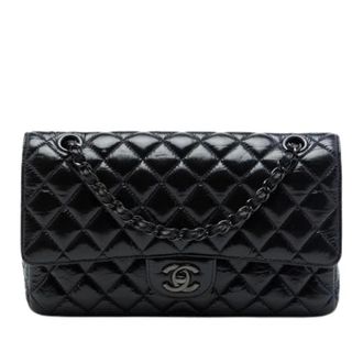 Chanel Pre-owned Classic Double Flap Shoulder Bag - Dames - Pre-owned - Zwart - Maat: ONE Size Leer