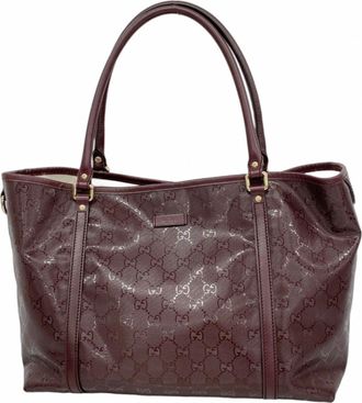 Gucci Bordeaux Pvc Tote Bag (Pre-Owned)