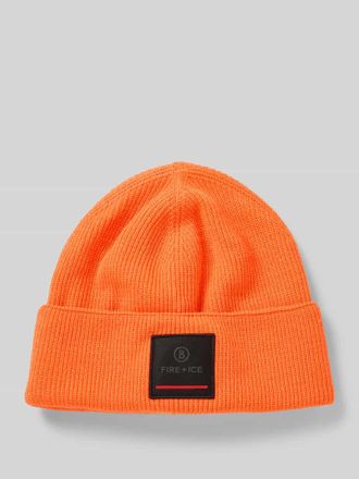 Bogner Strickmütze aus Schurwoll-Mix Modell TAREK in Orange, Größe 1