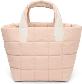 VeeCollective Small Porter Quilted Recycled Nylon Tote in Cameo Rose Pnk at Nordstrom