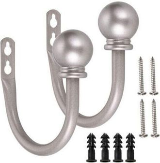 OEM Un Par De Ganchos De Cortina De Metal Ligeros - Sujetadores De Cortina De Pared De Estilo Retro, Ganchos De Pared, Soportes Para Cortinas Con Borlas (