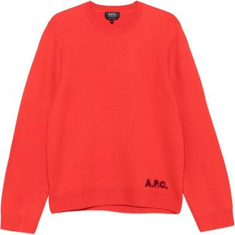 A.P.C. logo-embroidered crew-neck sweater